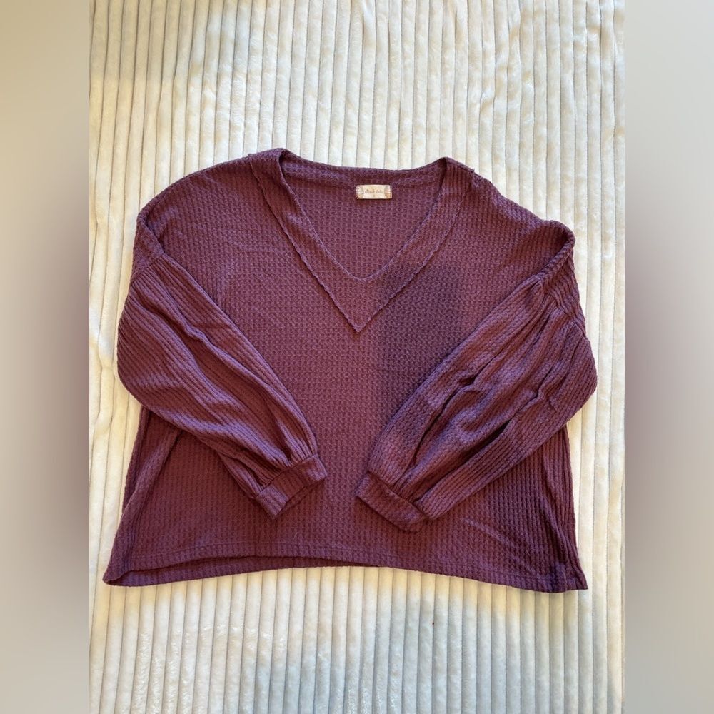 Altar’d State Plum Sweater - Picture 2 of 4